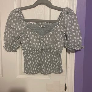 Abercrombie polka dot blouse